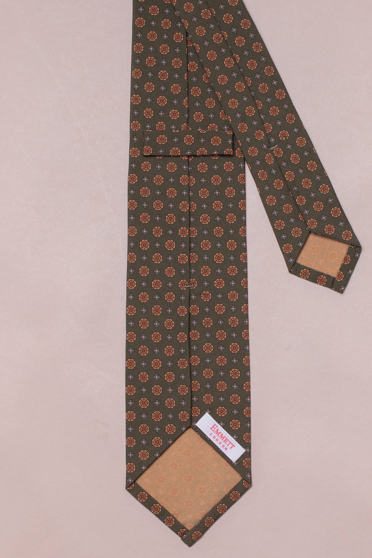 CRURAFASHION - Dark Green Vintage Silk Tie