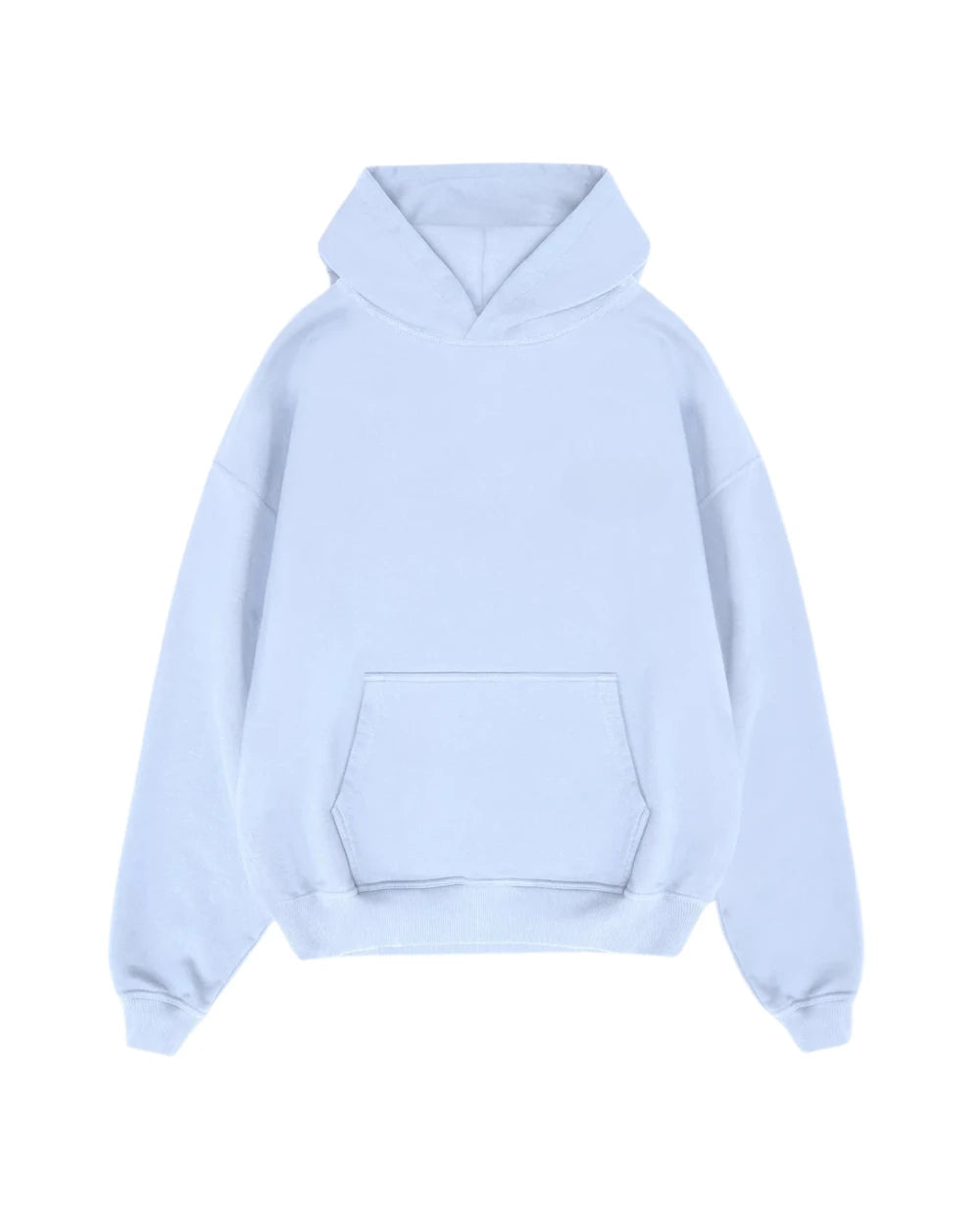 CRURAFASHION - Light Blue Washed Oversized Hoodie