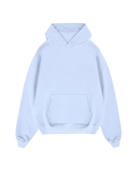 CRURAFASHION - Light Blue Washed Oversized Hoodie