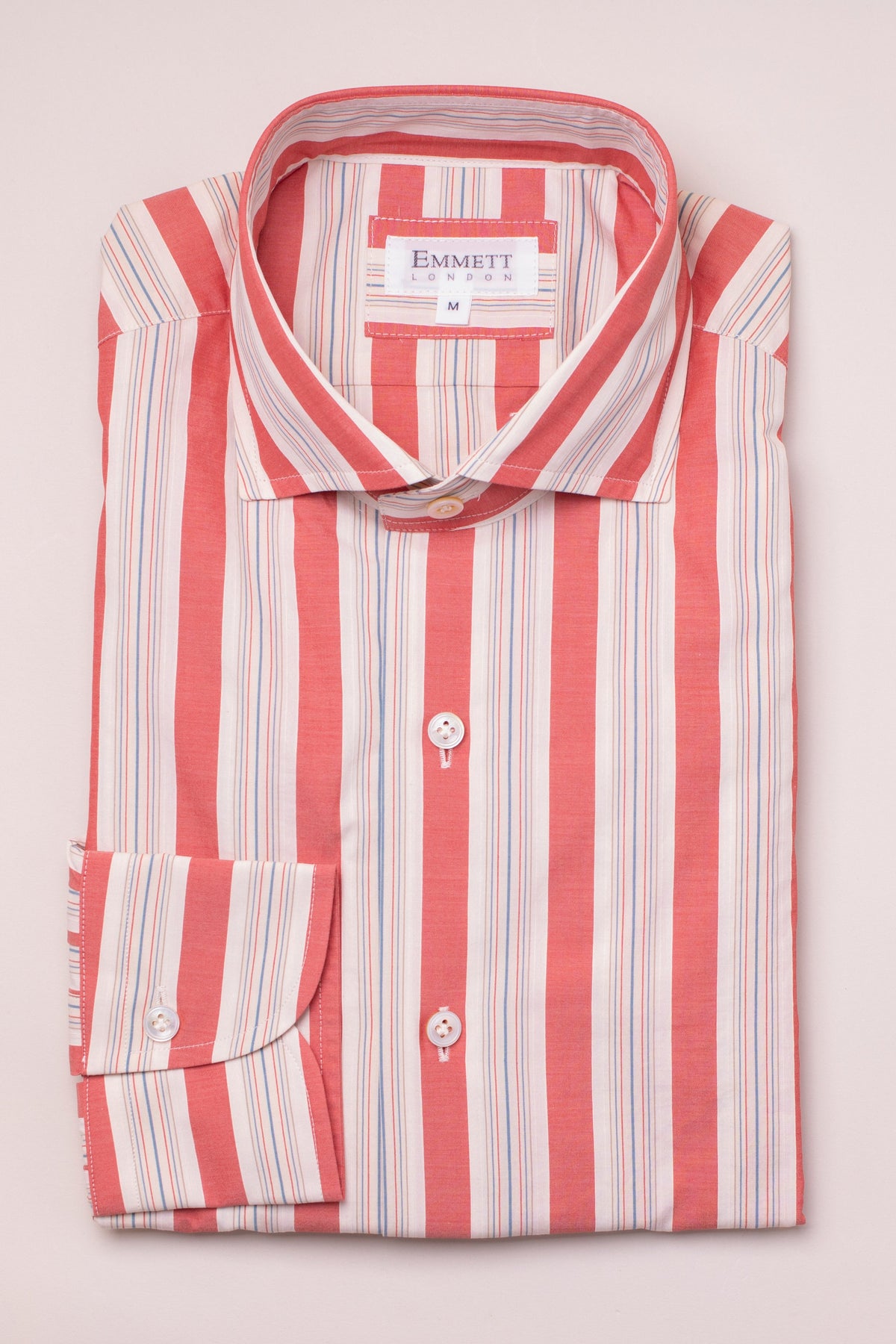 CRURAFASHION - Mixed Reds Striped Shirt