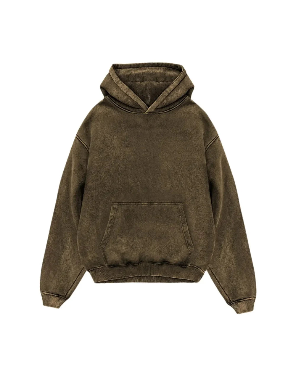 CRURAFASHION - Oversize Hoodie with Vintage Burn Finish