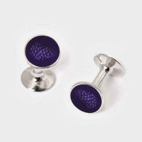 CRURAFASHION - Purple Pinecone Cufflinks